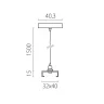 Подвес стандартный тип D треку 5040xx-(F)/(R) 1,5 м Lightstar Quattro 504177-FR1