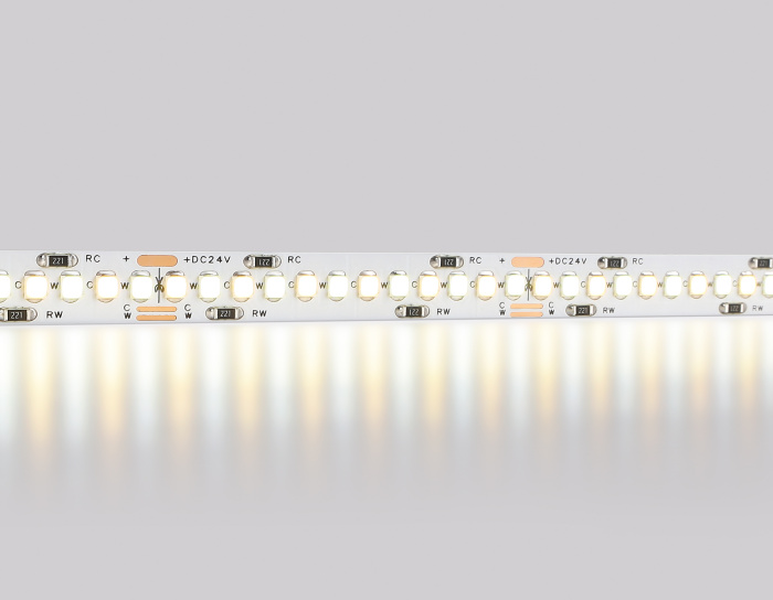 Светодиодная лента с регулировкой температуры света GS4151 2835 240Led /18W m/ 24V IP20 CCT 3000-650 Ambrella light GS4151