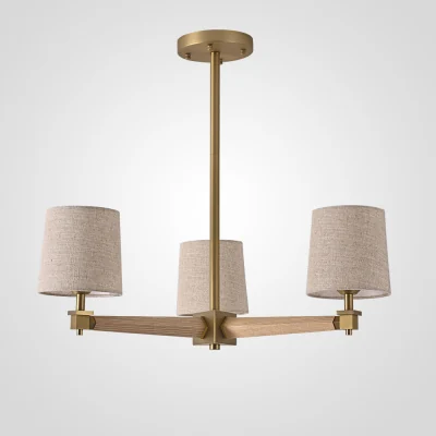 Люстра на штанге ImperiumLoft Stavra Jorgenson Beige/Light Wood 203577-26