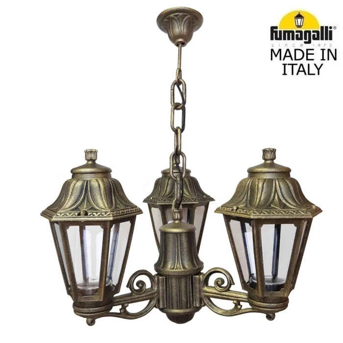 Уличный подвесной светильник Fumagalli SICHEM/ANNA 3L E22.120.S30.BXE27