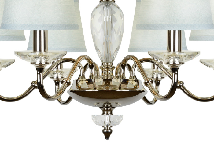 Подвесная люстра iLamp Dolce Vita P2345-6 Никель+голубой