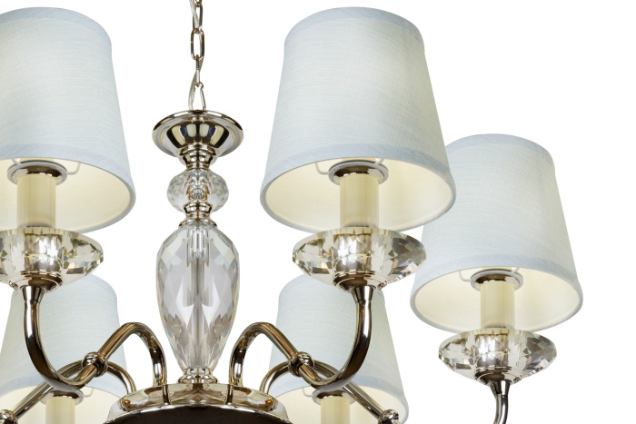 Подвесная люстра iLamp Dolce Vita P2345-6 Никель+голубой