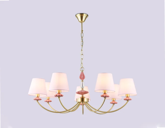 Подвесная люстра с абажуром и декором из керамики Ambrella light LH75025