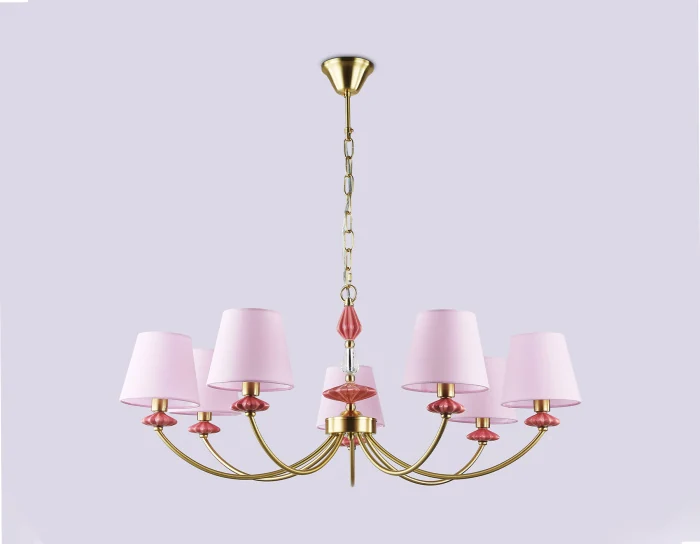 Подвесная люстра с абажуром и декором из керамики Ambrella light LH75025