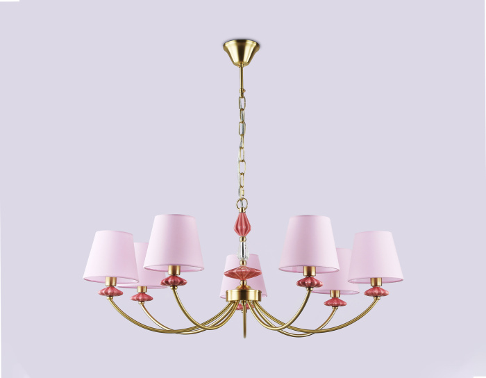 Подвесная люстра с абажуром и декором из керамики Ambrella light LH75025