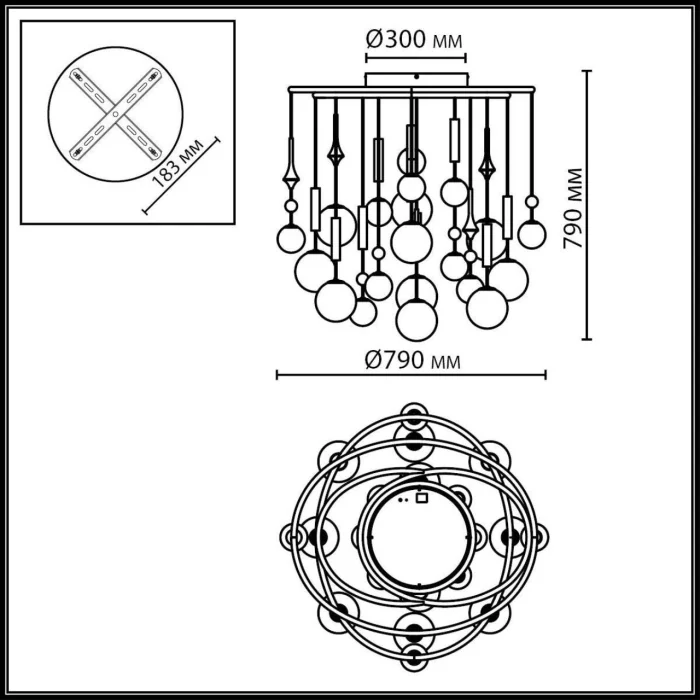 Люстра потолочная Odeon Light Callisto 5457/21C