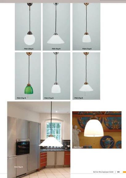 Подвесной светильник Berliner Messinglampen PS64-70opN