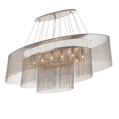 Люстра Cloyd ONASSIS C12 / L120 см - никель сатин (арт.11463)