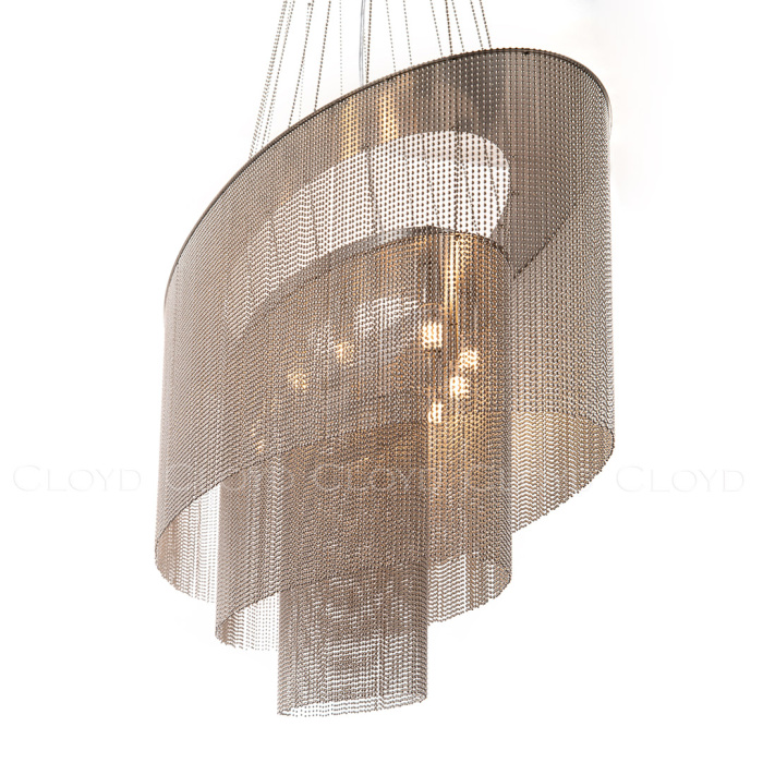 Люстра Cloyd ONASSIS C12 / L120 см - никель сатин (арт.11463)