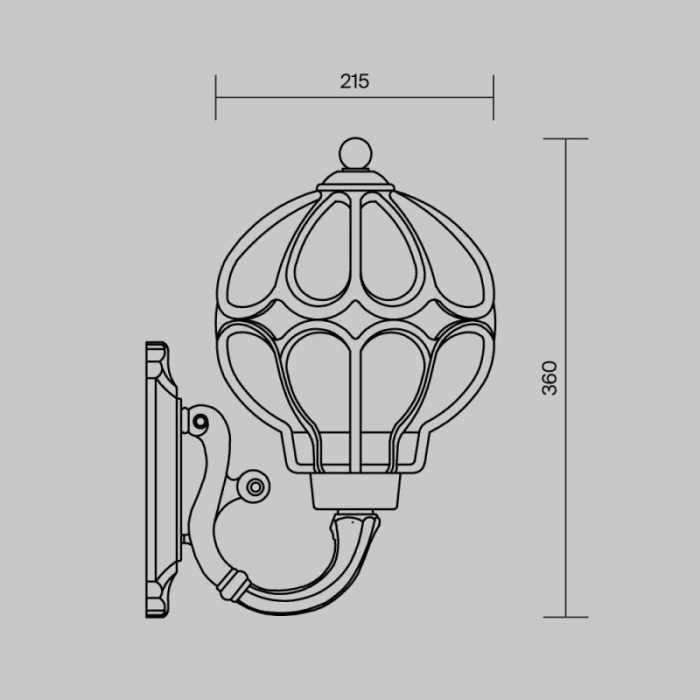 Уличный настенный светильник Maytoni VIA O024WL-01G