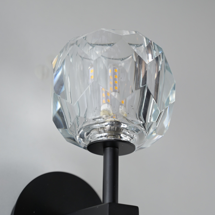 Бра Boule de Cristal Single Sconce Black ImperiumLoft