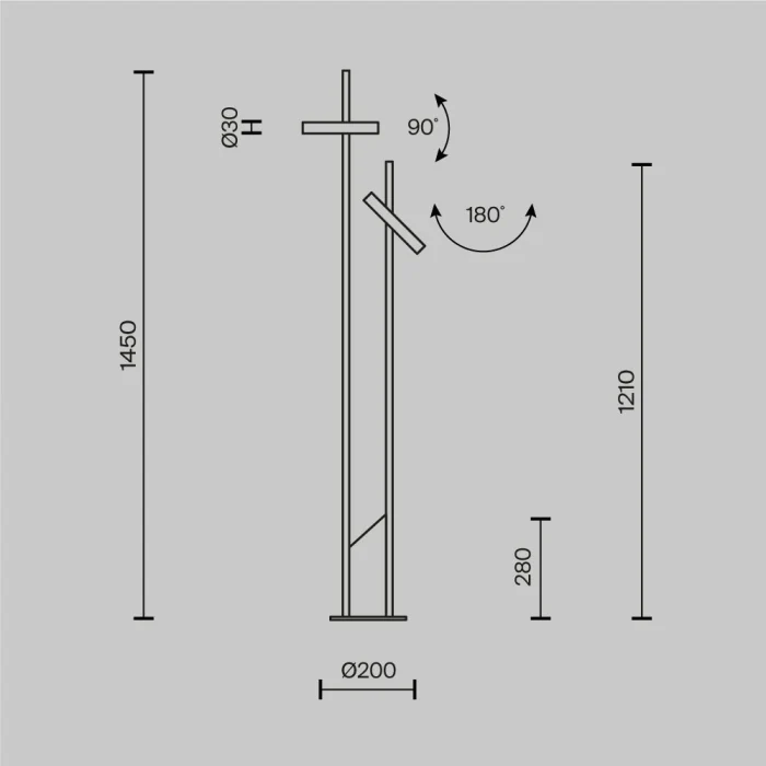 Торшер Maytoni Trust MOD460FL-L6B3K