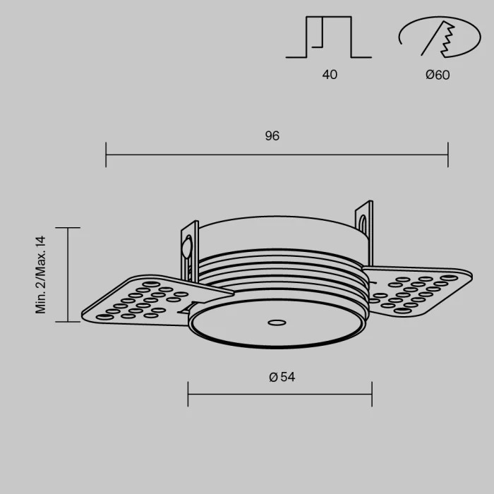 Крепление для встраиваемого монтажа Maytoni Accessories for pendant PA001-TRS-W
