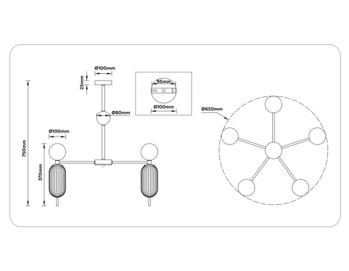 Светильник на штанге HIGH LIGHT AMBRELLA LIGHT LH53104