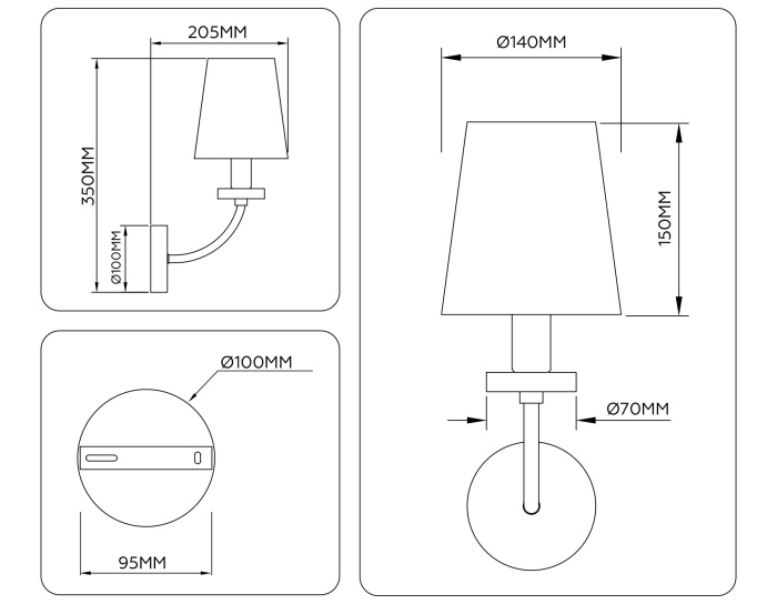 Настенный светильник HIGH LIGHT AMBRELLA LIGHT LH75359