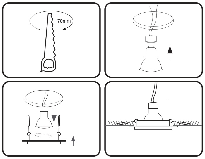 Встраиваемый точечный светильник MR16 Ambrella light TN160