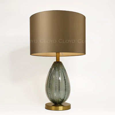 Настольная лампа Cloyd CEREUS T1 / олив. - выс. 65 см - зелен. стекло (арт.30066)