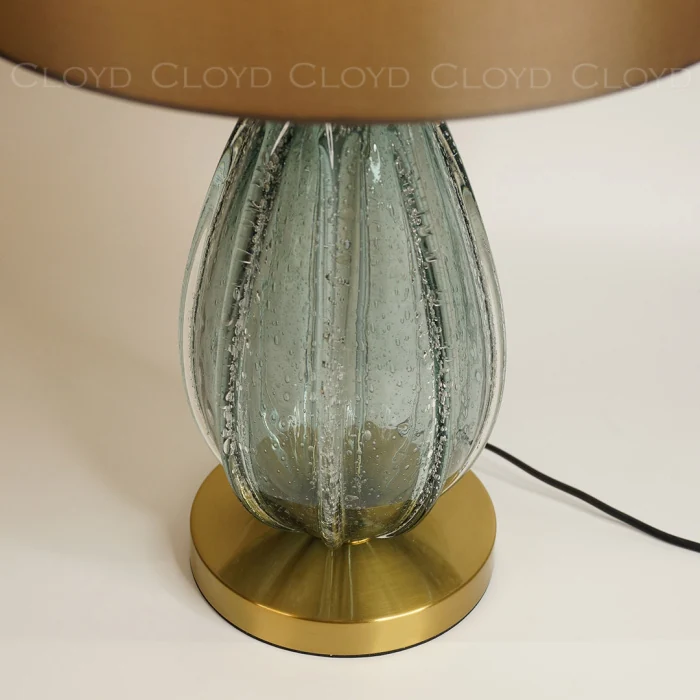 Настольная лампа Cloyd CEREUS T1 / олив. - выс. 65 см - зелен. стекло (арт.30066)