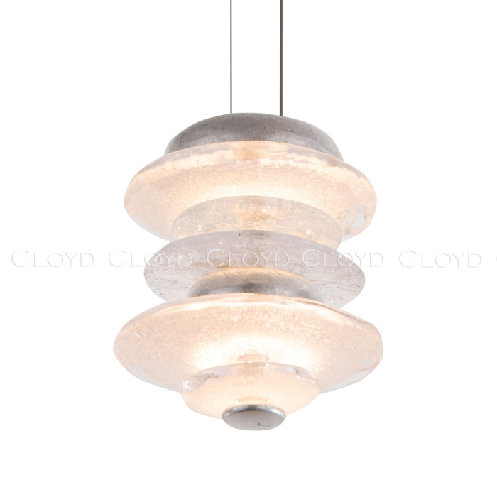 Подвесной светильник Cloyd GEFEST P2 / выс. 18 см - серебро сусальн. (арт.10388)