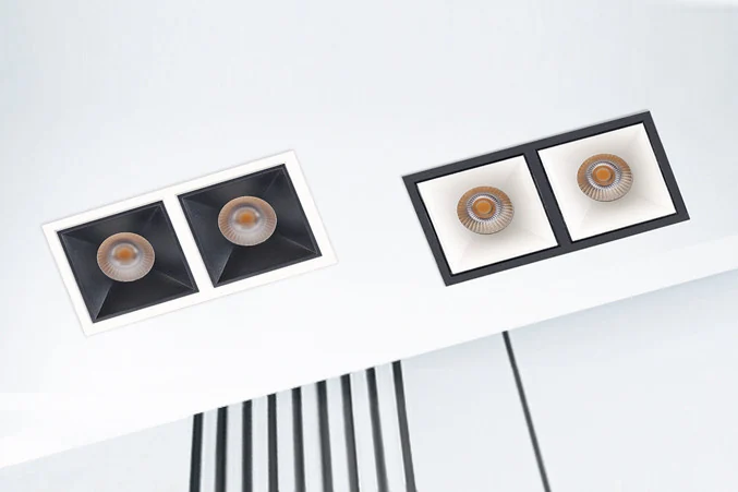 Светильник встраиваемый ITALLINE IT06-6020 white 4000K - 2 шт. + IT06-6022 white