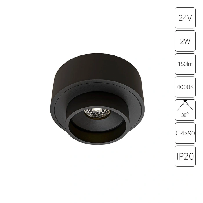 Встраиваемый светильник Arte Lamp PRESTO A6183PL-1BK