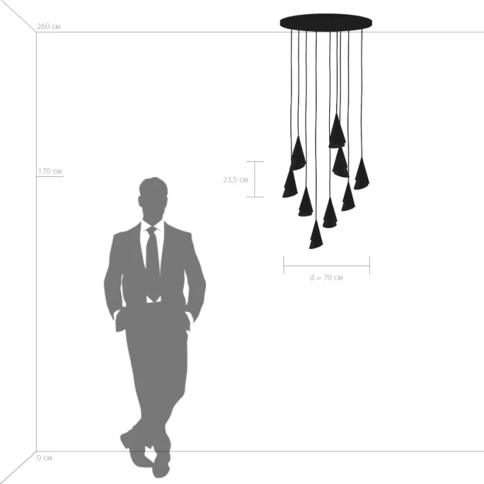 Подвесная люстра CONE LIGHTSTAR 757090
