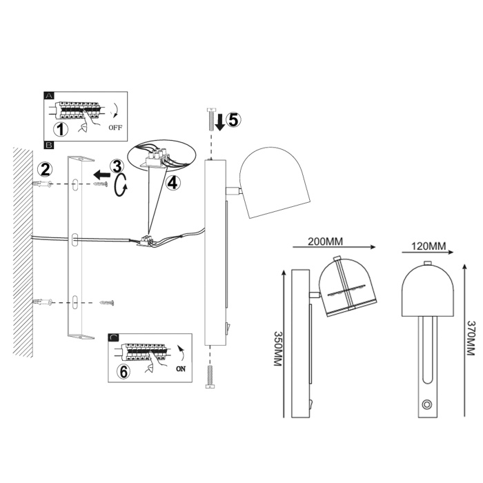 Светодиодное бра VIC WALL White ImperiumLoft