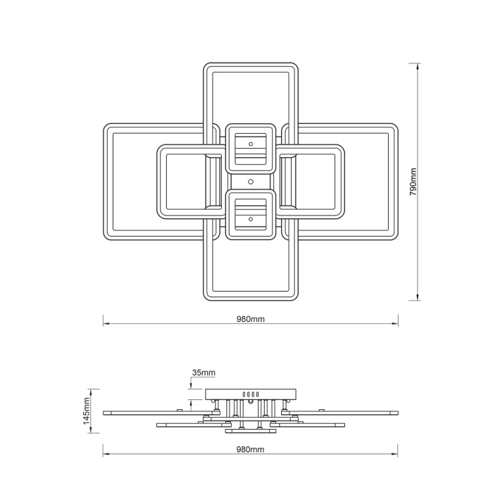 Потолочный светильник PLAIN ESCADA 10286/8LED