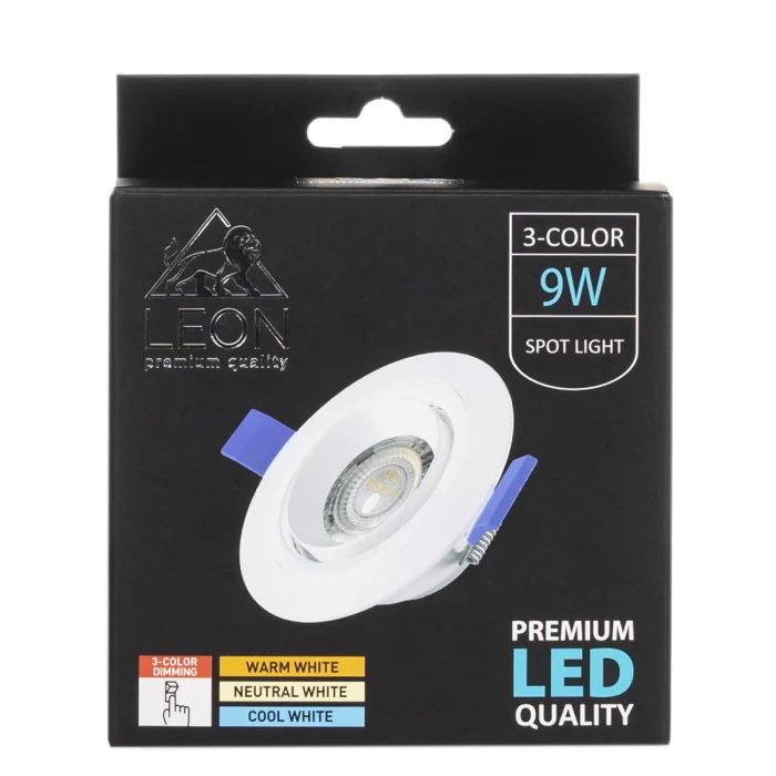 Встраиваемый светильник Leon LE-SPR-9W 3000K&4000К&6500K