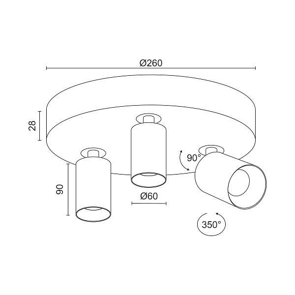 Спот Ledron SAGITONY R3 S60 Dim White