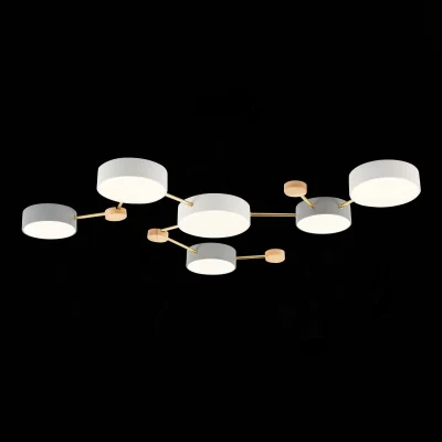 Светильник потолочный Золотистый, Светлое дерево/Белый, Серый LED 6*15W 4000K SLE600102-06