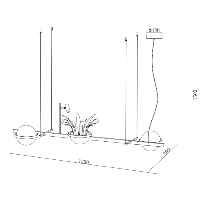 Подвесной светильник Delight Collection 10228 10228P/S black