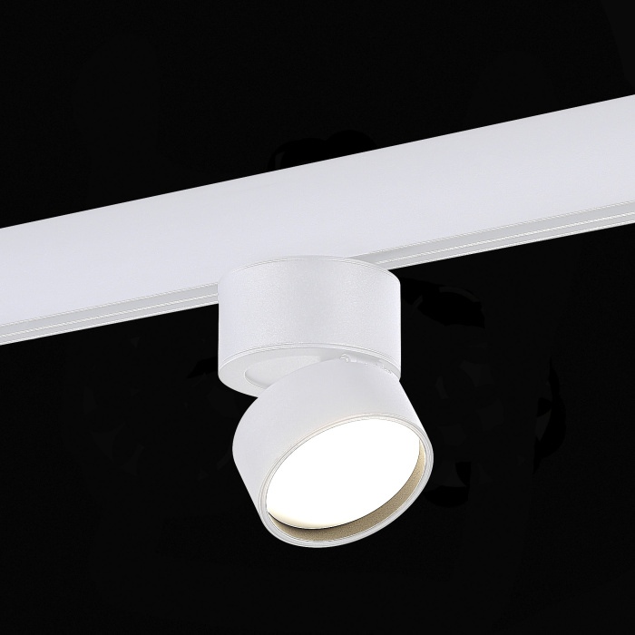 Магнитный трековый светильник Белый LED 1*9W 4000K 700Lm Ra>90 120° IP20 D85xH126 48V ST809.546.09