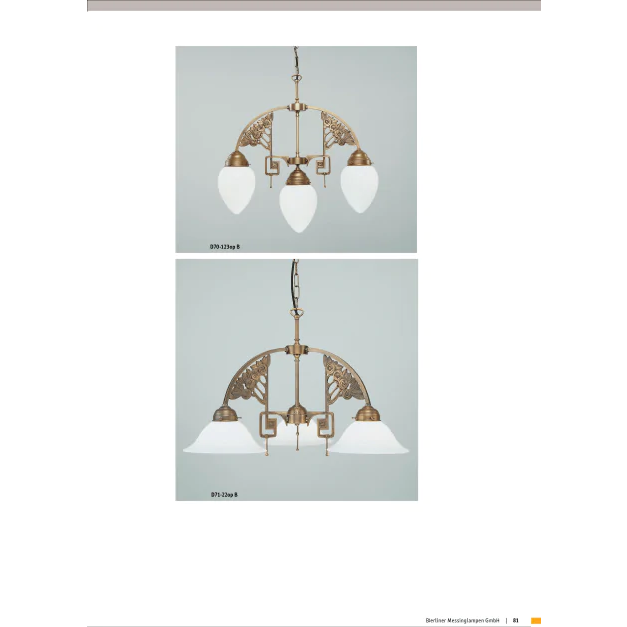 Подвесная люстра Berliner Messinglampen D71-22opB