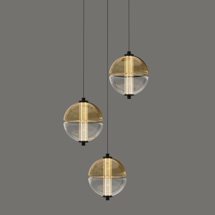 Подвесной светильник Delight Collection MD24022079 MD24022079-3A black/amber