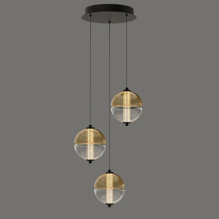 Подвесной светильник Delight Collection MD24022079 MD24022079-3A black/amber