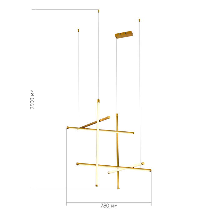 Светильник подвесной ST-Luce Матовое золото LED 1*70W 3000K SL6207.203.70