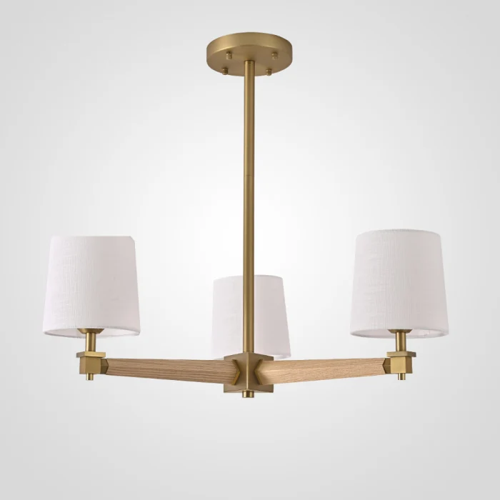 Люстра на штанге ImperiumLoft Stavra Jorgenson White/Light Wood 203578-26