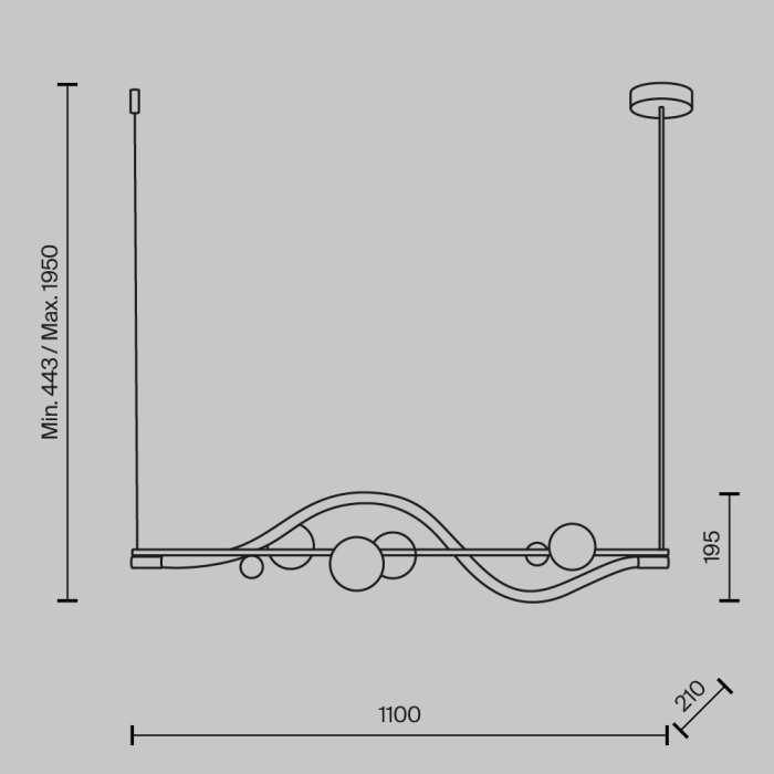 Линейный светильник Maytoni Oasis MOD289PL-L13BS3K
