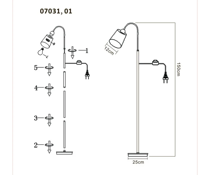 Торшер 07031,01 Kink Light