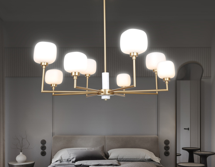 Люстра на штанге с мрамором AMBRELLA light LH53017