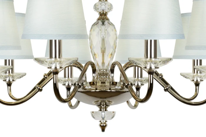 Подвесная люстра iLamp Dolce Vita P2345-8 Никель+голубой