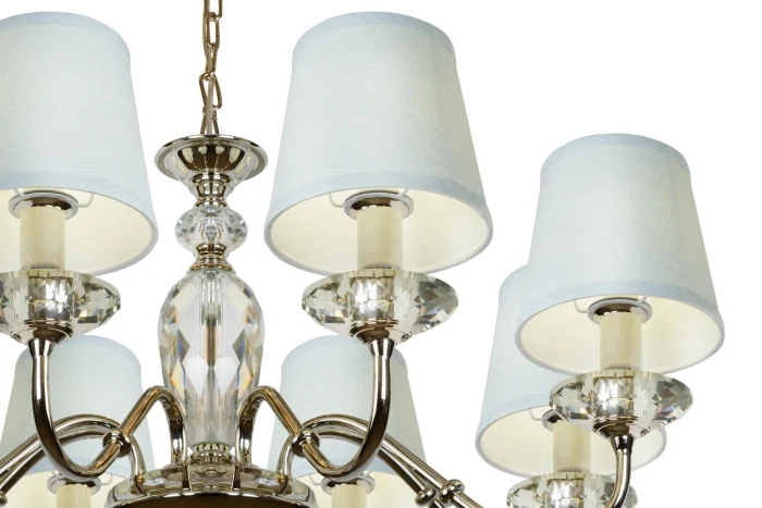 Подвесная люстра iLamp Dolce Vita P2345-8 Никель+голубой