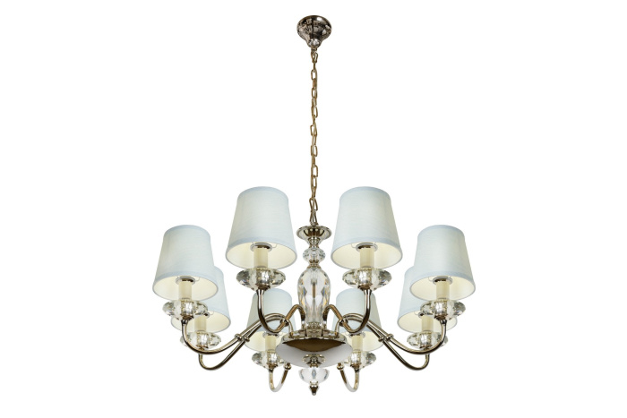 Подвесная люстра iLamp Dolce Vita P2345-8 Никель+голубой