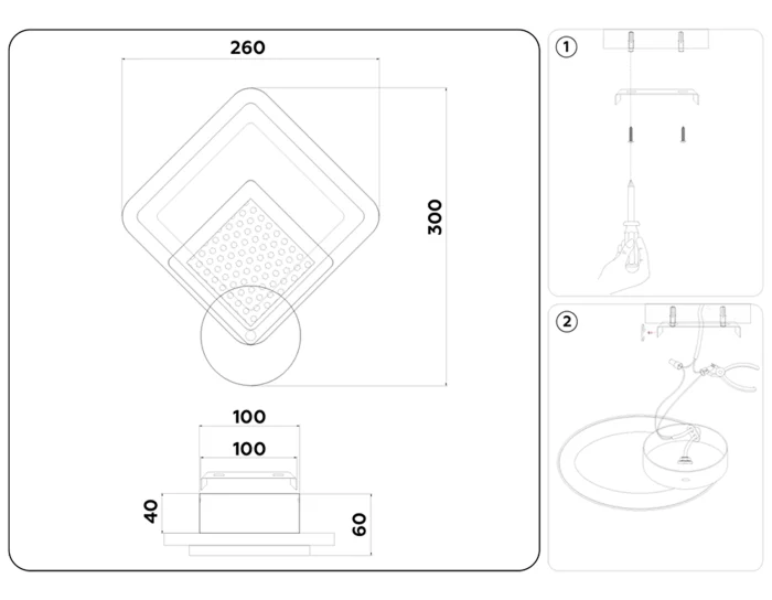 Настенный светодиодный светильник Ambrella light FA4284