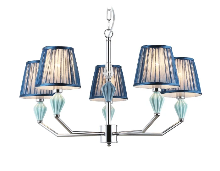 Подвесная люстра с абажуром и декором из керамики Ambrella light LH75061