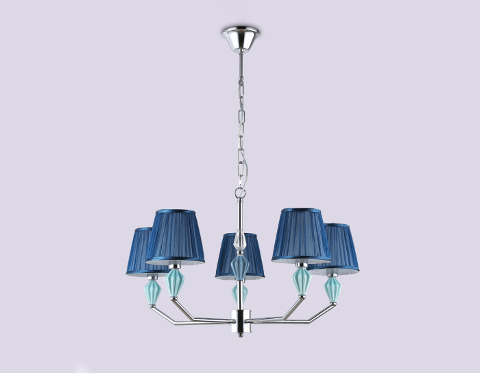 Подвесная люстра с абажуром и декором из керамики Ambrella light LH75061