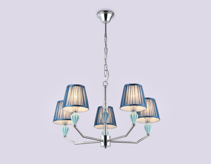 Подвесная люстра с абажуром и декором из керамики Ambrella light LH75061