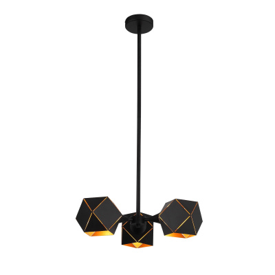 Люстра подвесная ST-Luce Черный/Черный, Золото E14 3*40W SL258.402.03