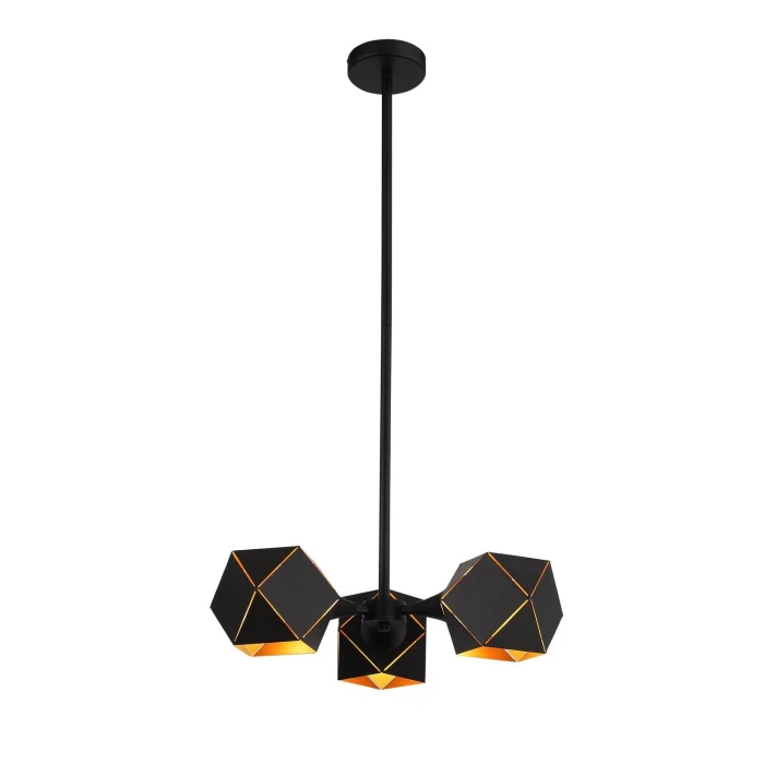 Люстра подвесная ST-Luce Черный/Черный, Золото E14 3*40W SL258.402.03